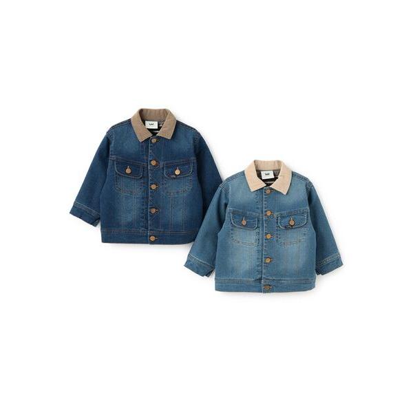 petit main / プティマイン 【Lee】コーデュロイ襟デニムジャケット
