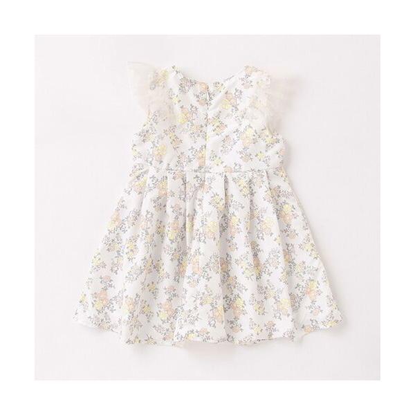 Petit Main プティマイン 袖チュール花柄ワンピース 25 Off プティマイン