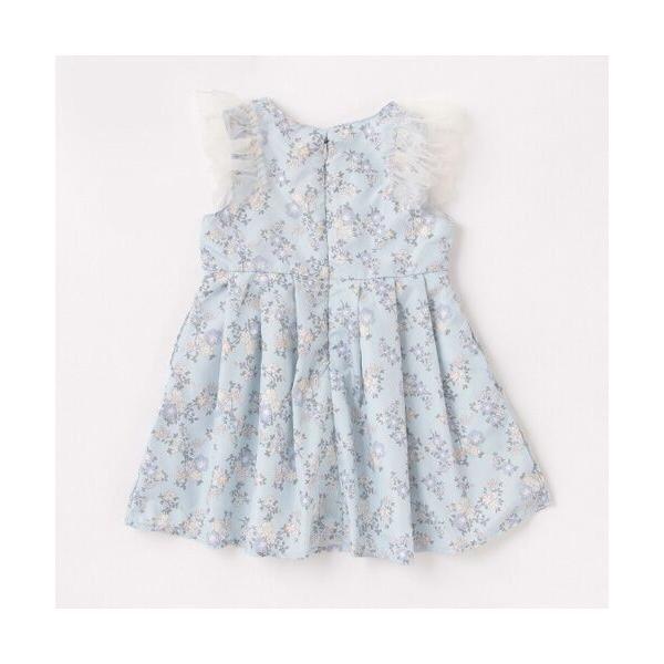 Petit Main プティマイン 袖チュール花柄ワンピース 25 Off プティマイン