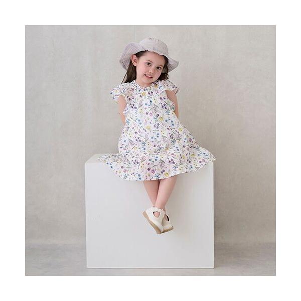 petit main / プティマイン 【リンク】ラメストライプ/花柄ワンピース