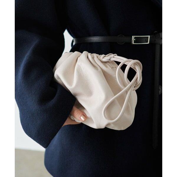 russet / ラシット レザー巾着4WAYショルダーバッグの画像
