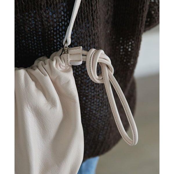 russet / ラシット レザー巾着4WAYショルダーバッグの画像