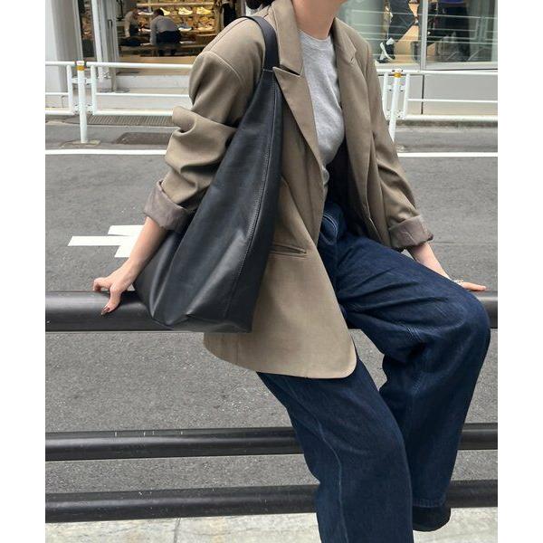 russet / ラシット レザーホーボーバッグ Lの画像