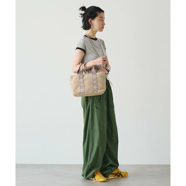 russet / ラシット ナイロンラフィアデイリーミニトートバッグの画像