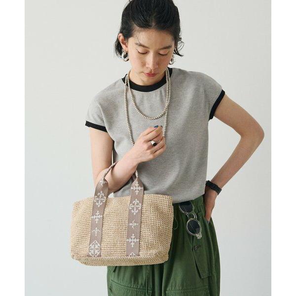russet / ラシット ナイロンラフィアデイリーミニトートバッグの画像