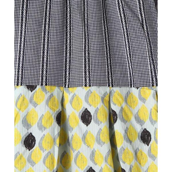 Zuppa Di Zucca ズッパ ディ ズッカ リバーシブルワンピース ボーダー つぼみ柄プリント