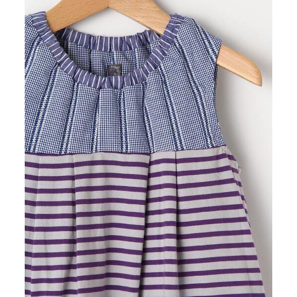 Zuppa Di Zucca ズッパ ディ ズッカ リバーシブルワンピース ボーダー つぼみ柄プリント