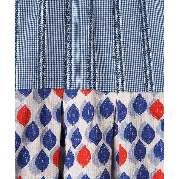 Zuppa Di Zucca ズッパ ディ ズッカ リバーシブルワンピース ボーダー つぼみ柄プリント