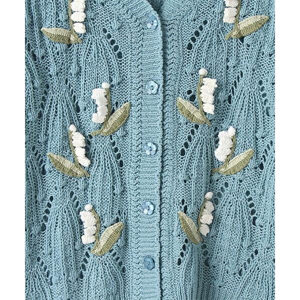 販売大阪 【PINK HOUSE】立体スズランモチーフ クロシェ編み