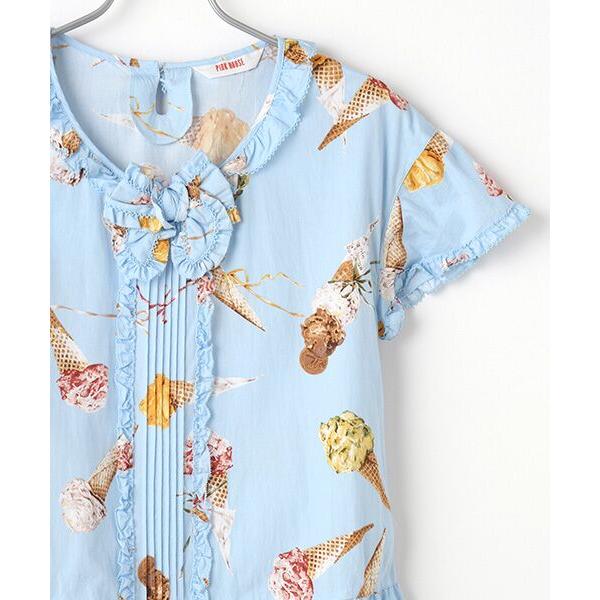 ピンクハウスアイスクリーム柄のミディ丈ワンピース PINK HOUSE