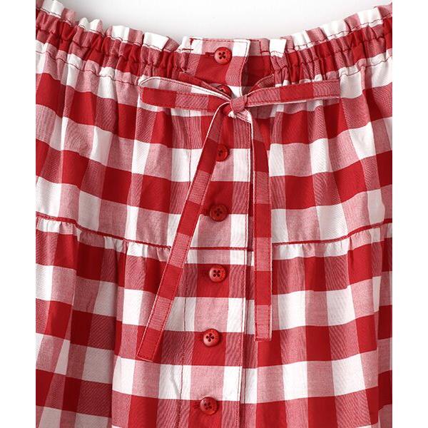 PINK HOUSE / ピンクハウス ブロックギンガムチェックスカート  