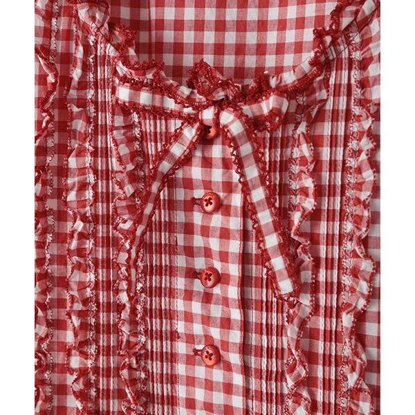 PINK HOUSE / ピンクハウス ギンガムチェックノースリーブワンピース  