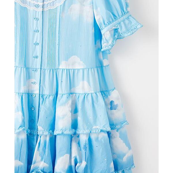 PINK HOUSE（ピンクハウス） 空プリントパッチワークワンピース