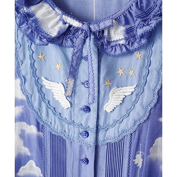 PINK HOUSE（ピンクハウス） 空プリントパッチワークワンピース