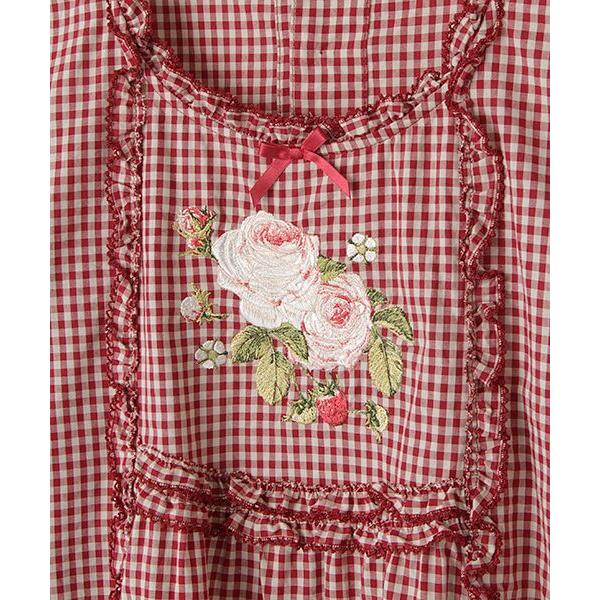 PINK HOUSE / ピンクハウス Berry Rose刺繍入りアンティークギンガム 