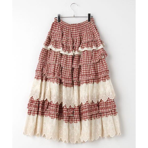 ピンクハウス　Rambler Berry Lace使いスカート PINK HOUSE（ピンクハウス） Rambler Berry Lace使いオリジナル