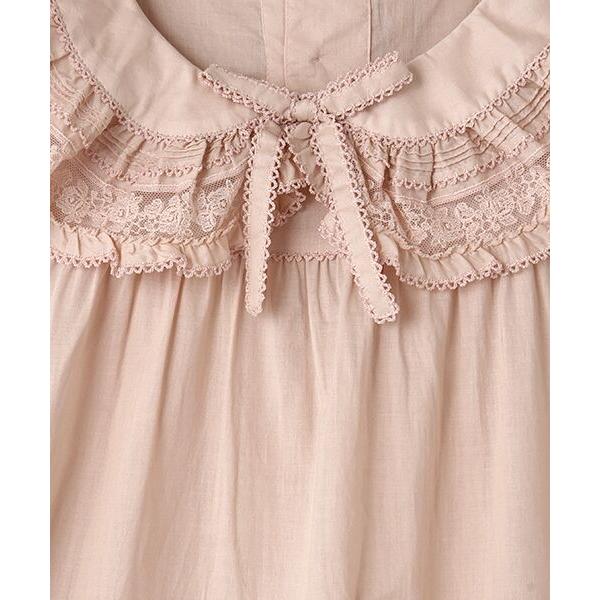 PINK HOUSE / ピンクハウス フリル襟付きローンミディワンピース  