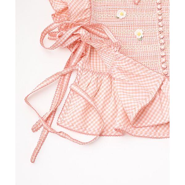 PINK HOUSE / ピンクハウス スモッキング刺繍使いギンガムチェック  