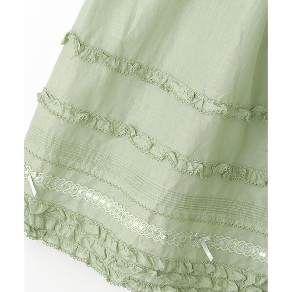 ピンクハウスローン+チュールロングスカート PINK HOUSE / ピンクハウス ローンフリルロングスカート