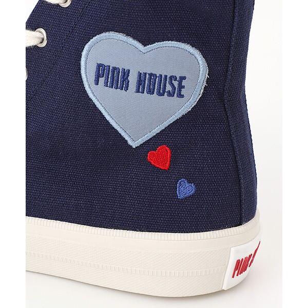 PINK HOUSE / ピンクハウス ハートワッペン付きハイカット PINK HOUSE / ピンクハウス ハートワッペン付きハイカット