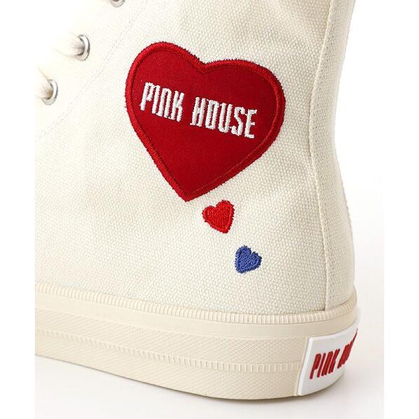 PINK HOUSE / ピンクハウス ハートワッペン付きハイカット PINK HOUSE / ピンクハウス ハートワッペン付きハイカット