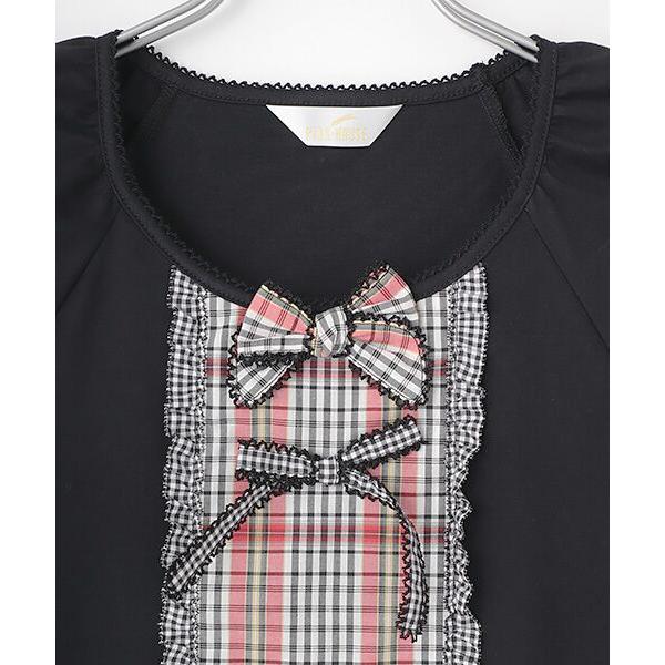 【新品未使用】PINKHOUSE ピンクハウス　ギンガムチェック カットソー M セール】 オリジナルチェック×ギンガムチェック使いカットソー