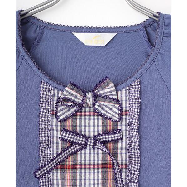 【新品未使用】PINKHOUSE ピンクハウス　ギンガムチェック カットソー M ギンガムチェック使いカットソー（Tシャツ/カットソー）｜PINK