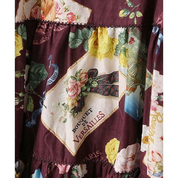 【美品】ピンクハウス　ワンピース　ブーケ柄 PINK HOUSE / ピンクハウス ブーケモチーフプリントミディ