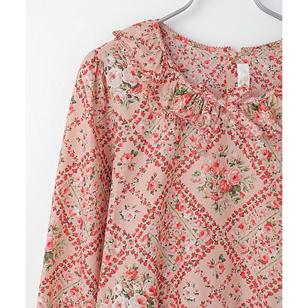 PINK HOUSE（ピンクハウス） 薔薇格子プリントミディワンピース