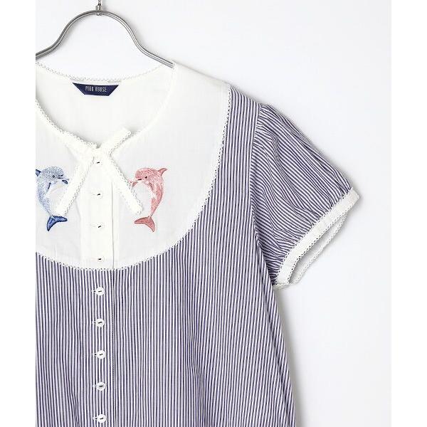 PINK HOUSE / ピンクハウス いるか刺繍入りワンピース