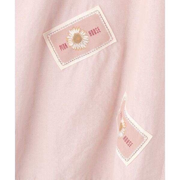 PINK HOUSE（ピンクハウス） ひな菊ワッペン使いダンガリーフード 