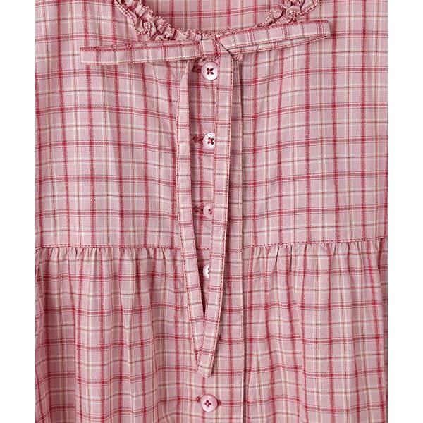 ピンクハウスタータンチェックチュニックブラウス茶系新品タグ付き PINK HOUSE（ピンクハウス） タータンチェックチュニックブラウス