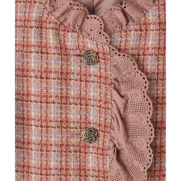 PINK HOUSE - ピンクハウス ブルゾン ジャケット パッチワーク裏地 赤