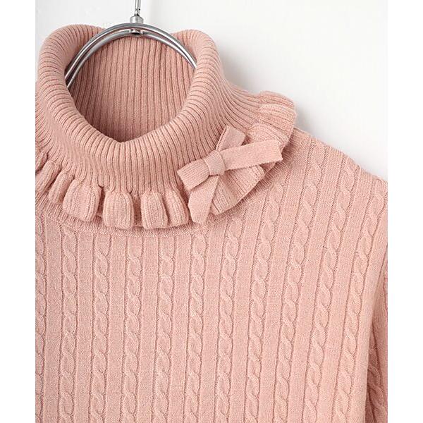 PINK HOUSE / ピンクハウス リボンモチーフ付きタートルニット 