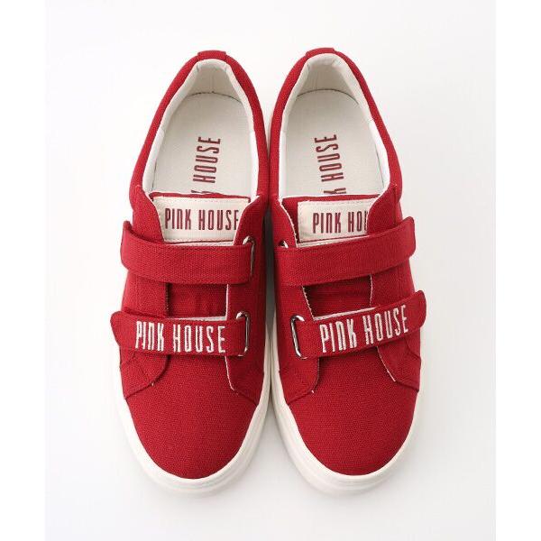 PINK HOUSE（ピンクハウス） ピンクハウスロゴ刺繍ベルクロスニーカー