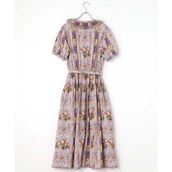 PINK HOUSE（ピンクハウス） 壁紙模様プリントワンピース : タカシマヤ