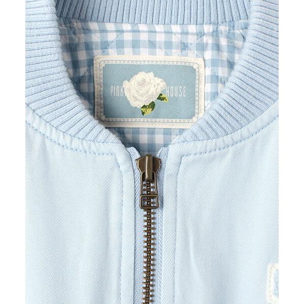 本日のみ3万円⭐︎ピンクハウスホワイトローズ刺繍ブルゾン PINK HOUSE / ピンクハウス ホワイトローズ刺繍ブルゾン