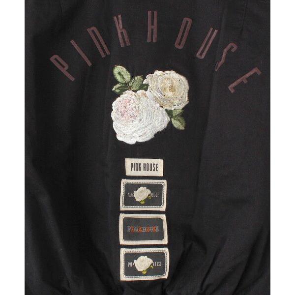 PINK HOUSE - ピンクハウス美品とっても素敵な薔薇刺繍リバーシブルブルゾン セール】 アンジェリークローズ刺繍入りリバーシブルブルゾン