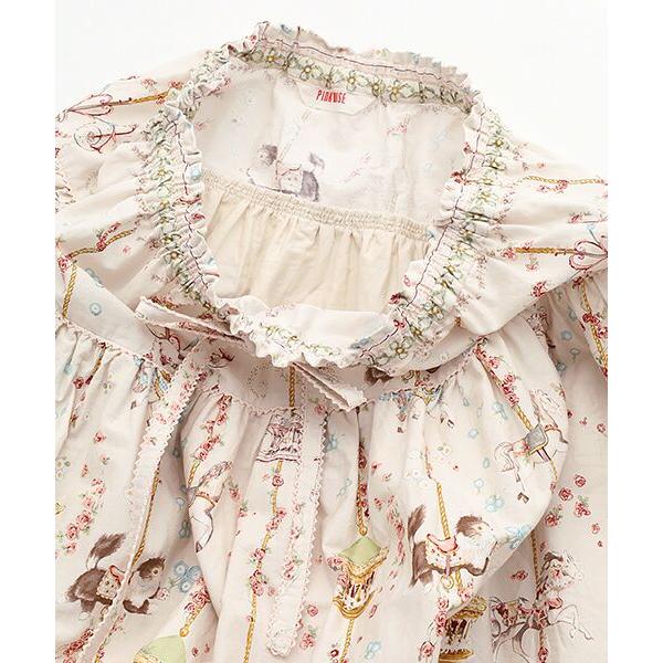 ピンクハウス　PINKHOUSE　メリーゴーラウンドプリントスカート　モカ ピンクハウス PINKHOUSE メリーゴーラウンドプリントスカート