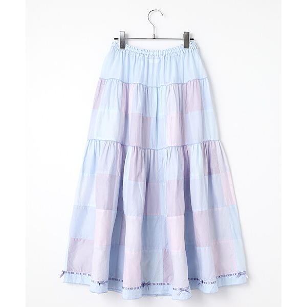 美品　ピンクハウス　パッチワーク　紫陽花　グラデーション　スカート 美品 ピンクハウス パッチワーク 紫陽花 グラデーション スカート