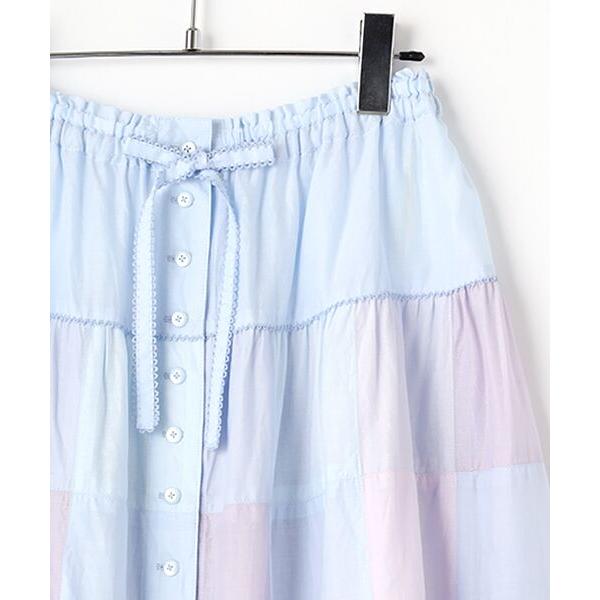 美品　ピンクハウス　パッチワーク　紫陽花　グラデーション　スカート PINK HOUSE（ピンクハウス） あじさいグラデーションパッチワーク