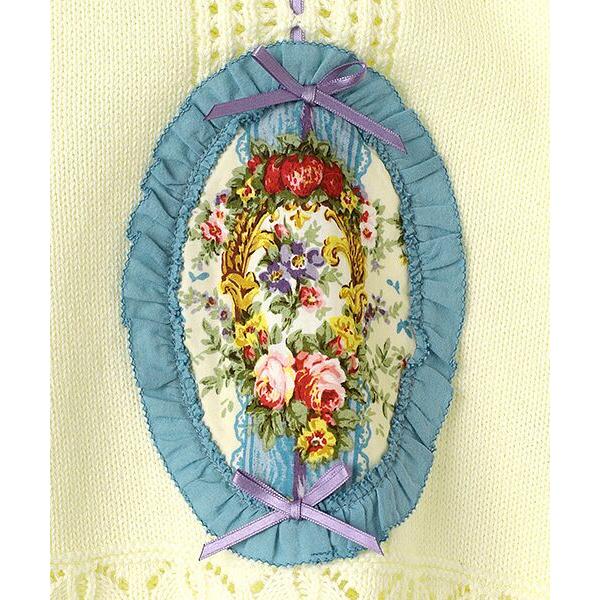 PINK HOUSE / ピンクハウス 壁紙模様プリントアップリケ使い