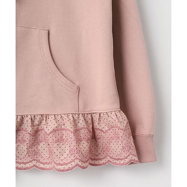 PINK HOUSE / ピンクハウス いちごステッチレース使いパーカー PINK HOUSE / ピンクハウス いちごステッチレース使いパーカー