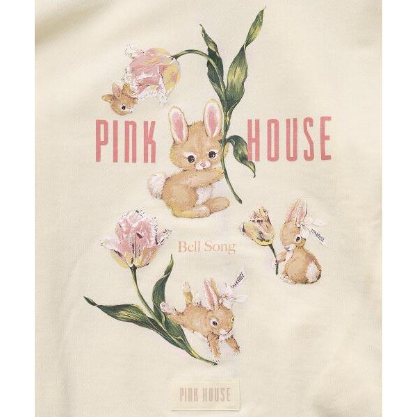 ピンクハウス　チューリップうさぎプリントパーカー PINK HOUSE / ピンクハウス チューリップうさぎプリントパーカー PINK