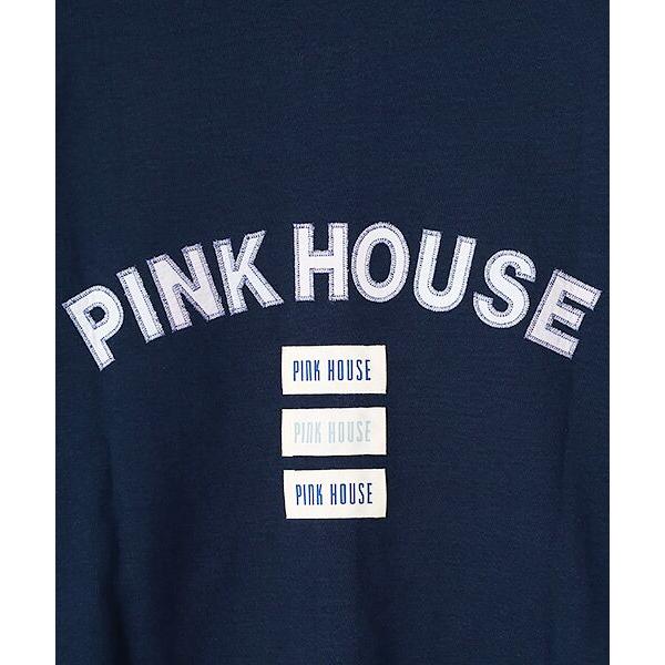 PINK HOUSE / ピンクハウス あじさいグラデーションロゴアップリケパーカーの画像