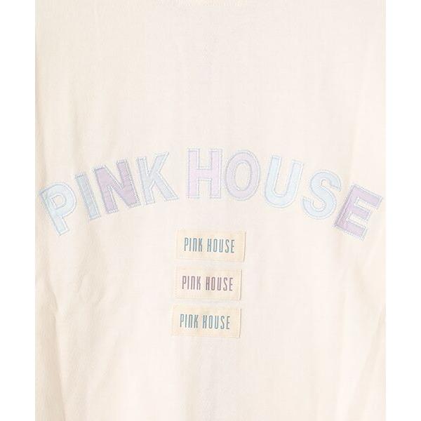 PINK HOUSE / ピンクハウス あじさいグラデーションロゴアップリケパーカーの画像