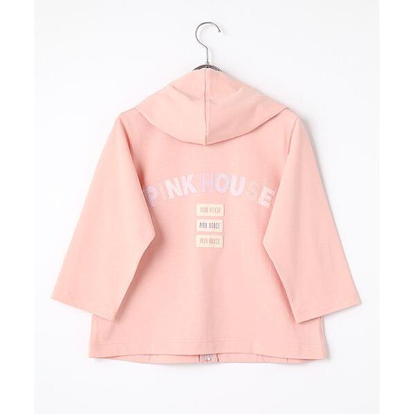PINK HOUSE / ピンクハウス あじさいグラデーションロゴアップリケパーカーの画像
