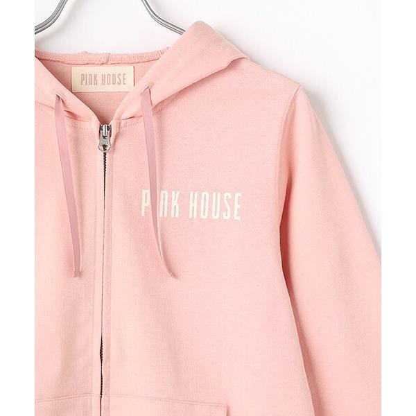 PINK HOUSE / ピンクハウス あじさいグラデーションロゴアップリケパーカーの画像