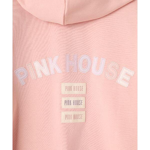 PINK HOUSE / ピンクハウス あじさいグラデーションロゴアップリケパーカーの画像