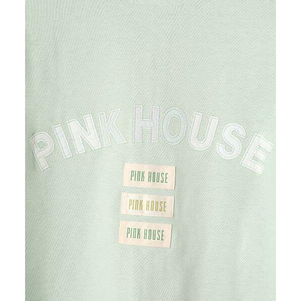 PINK HOUSE / ピンクハウス あじさいグラデーションロゴアップリケパーカーの画像
